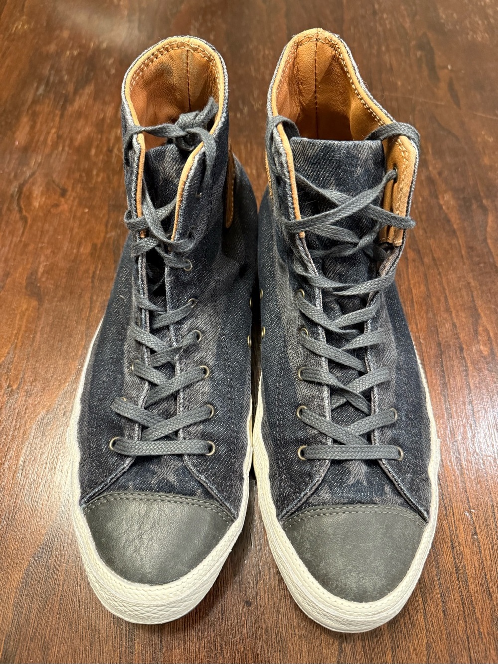 Converse CT  All Star Premium Post  High Top Lace-Up Sneakers 139906C Worn Denim - Picture 8 of 15